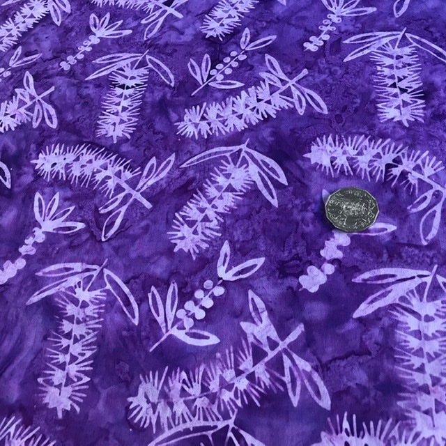 Light purple Batik- Bottlebrush print